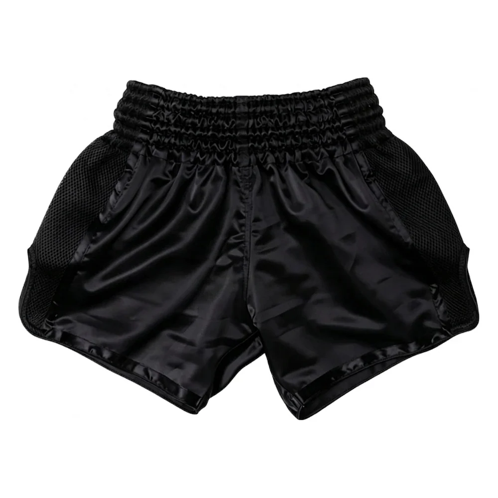 Muay Thai Shorts Schwarz Mesh